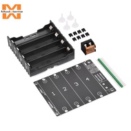 21700 18650 Battery Case Holder 4 Slots 3.7V 14.8 Volt DIY Battery Storage Box in Parallel Plastic B