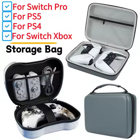 Dual Controller Carrying Case For Sony PS4 PS5 Gamepad Hard EVA Storage Bag Waterproof Protective Ha