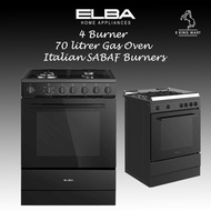 ELBA EGC-N6704G(BK) Gas Oven / EGC-N6784E(SS) Electric Oven 4 Burner Free Standing Cooker Range Cook