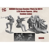 Border BR-008 1/35 Pilots Resin Figures Combat Status(5pcs）For He 111H-6 BF-018