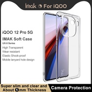 Imak Casing for Vivo IQOO 12 Pro 5G Transparent Soft TPU Back Case IQOO12 5G Clear Silicone Shockpro