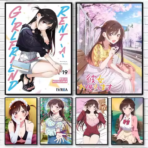 Anime Rent A Girlfriend Chizuru Mizuhara Poster Home Living Room Wall Art Garage Room Decor Gift