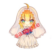 黑客優品《 Fate Grand Order 》FGO Saber 婚紗 花嫁 壓克力 吊飾