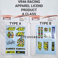 STICKER VR46 RACING APPAREL LUCENSED PRODUCT THE DOCTOR ROSSI ( A CLASS ) SRICKER TEBAL