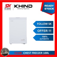 KHIND FZ100 CHEST FREEZER 100L PETI DINGIN BEKU