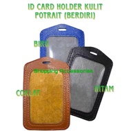 Synthetic Leather ID Card Frame Holder Synthetic Leather Card Wallet Card Holder 1 Slot