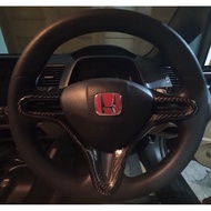 Civic fd jazz carbon kevlar Triangle Steering Wheel Cover