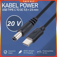 OOTDTY USB Type C to DC Power Cable 5.5x2.5mm CCTV Router Charger 97cm - PA12M