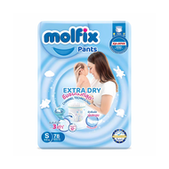 Molfix Extra Dry ผ้าอ้อมเด็ก โมลฟิกซ์ ผ้าอ้อมสำเร็จรูป แบบกางเกง (ไซส์ S-3XL) แพมเพิสเด็ก ผ้าอ้อมเด็