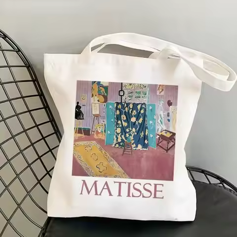 Matisse The Pink Studio Artistic Canvas Tote Bag Durable Eco Friendly Work School Shopping Daily Com