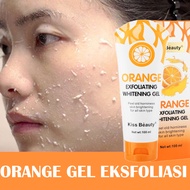 Kiss Beauty Exfoliating Gel Face Eksfoliasi Wajah Blackhead Cleaner Orange Exfoliating Whitening Gel