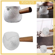 [Kokiya] Coffee Measuring Cup Espresso Measuring Glass Jug Versatile Clear Glass Pitcher Anti Scald Handle Carafe for
