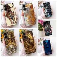Shockproof Cover For Motorola Moto G35 G45 5G Casing XT2433-5 Cool Fashion Dragon Lion Tiger Soft Si