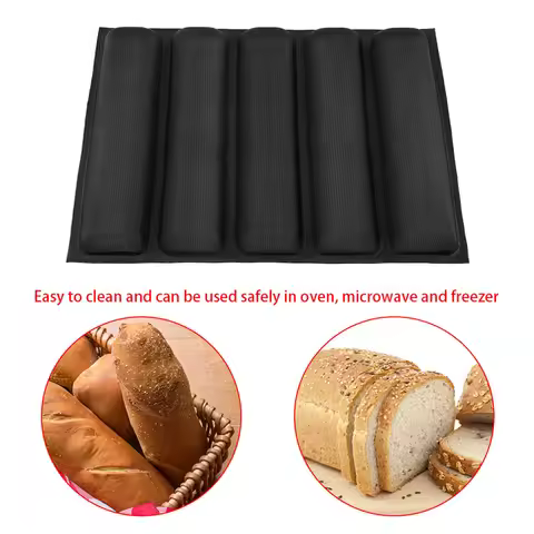French Bread Bakeware Bread Mold Silicone Oblong Shape Bread Molds Baguette Pan French Bakeware Tray