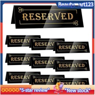 Waterproof, Double-Sided Acrylic Reserved Table Signs-10PCS 6x2x1.6 in Table Tent-Seated Table Indic