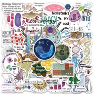 50 Biology Stickers for Teachers and Students DIY Notebooks, Guitar, Skateboards, Waterproof Sticker