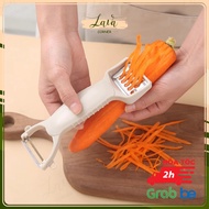 Multi-purpose Plastic 2-Headed Vegetable and Fruit Grater, Compact and Safe Vegetable Grater and Sli