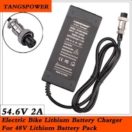 TANGSPOWER 54.6V 2A Battery Charger For 13Series 48V 2A Charger Kugoo M4 Pro Electric Bike Lithium Battery Charger Withgx16 Plug