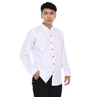 Baju Koko Pria Lengan Panjang PREMIUM Putih