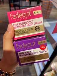 FADEOUT Collagen Boost Whitening Night Cream Pro-collagen &amp; Niacinamide (50ml) / Fadeout Anti Wrinkle Hyaluronic Acid &amp; Niacimide Whitening Night Cream 50ml