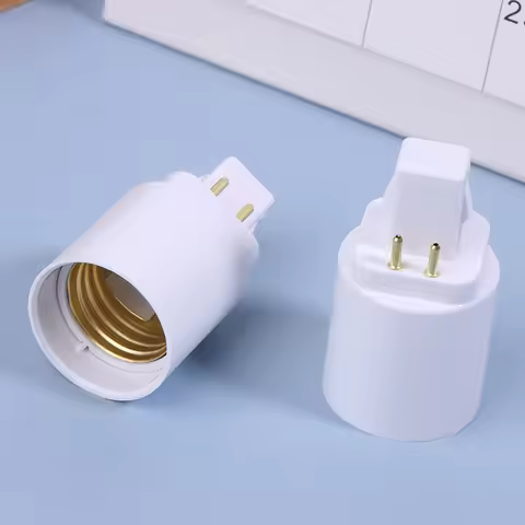 3Pcs 4 Pin Conductive G24 To E26/E27 Socket Adapter G24Q Lamp Base Adapter G24Q To Medium Light Sock