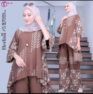 Waka Polka / MOTIF RANDOM / Kombinasi / Polos / Rayon SUPER / Premium Setelan Panjang / CP Celana Ku