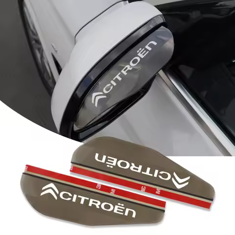 2Pcs PVC Car Rearview Mirror Rainproof Eyebrow Deflectors For Citroen C1 DS3 C2 C3 Vts C4 Saxo C4L C