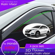 Rain visor For HONDA HR-V 2014-2023 2024 Window Chrome vent sunvisor Deflector Guard HRV