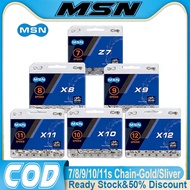 MSN Bike Chain X11 Mtb Chain 10 Speed MTB Chain X10 Bike Chain 8-12 Speed for Chain Shimano Sram