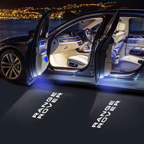 2PCS LED Car Logo Projector Ghost Shadow Welcome Light Accessories For Land Rover Range Rover 3 4 L3