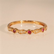 18K金紅寶石戒指 The Ruby Kanji Ring in Roseate