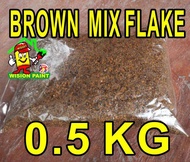 BROWN MIX COLOUR  / FLAKE COATING  /  0.5KG / Lapisan Epoxy Serpihan Warna Flake coating  / Epoxy Flake Coating System for Toilet &amp;  Kitchen Floor Tile etc