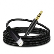 Lightning To 3.5mm AUX Cable Compatible With IPhone 15/14/13/12/11/XS/XR/X/8/7/6/5 - [3.3ft/1m] Nylo