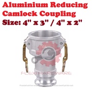 Aluminium Reducing Camlock Coupling DA4030 4" x 3" DA4020 4'' x 2'' Type DA Stainless Steel Cam and 