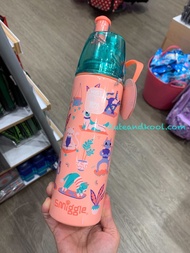 กระติกน้ำ สเปรย์ สแตนเลส Smiggle splitz stainless water bottle- แมว ส้ม