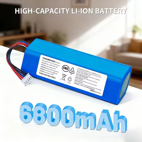 High Capacity 6800mAh 14.8V Battery Replacement for Ecovacs Deebot T5 T8 T9 T20 X1 Omni T10 Turbo DX