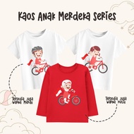 MERAH Red and White Sibling Top T-Shirt August Series Ages 1-14 Years