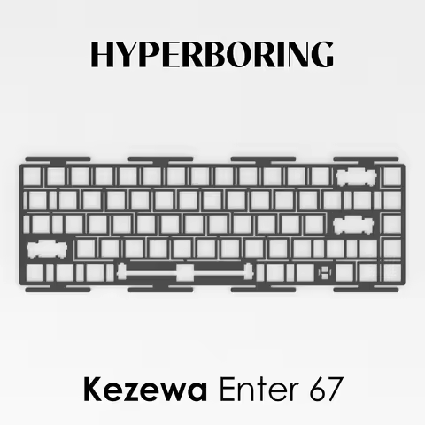 Kezewa Enter67 keyboard plate FR4 Aluminum ( for plate-mounted stabs type)