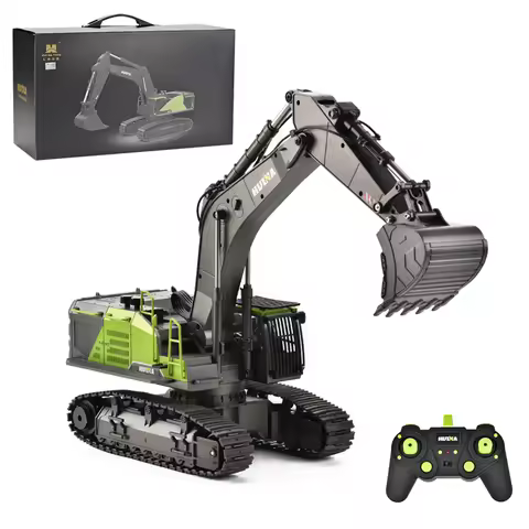 HUINA 1593 RC Excavator Metal Alloy Engineering Crawler Tractor 2.4G Electric Remote Control Car Rc 