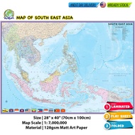 Map of South East Asia | Peta Asia Tenggara | Detailed Wall Poster High Quality Map Poster