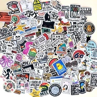 130 Interesting Quotes Stickers-Irony, Irony, Bold Vinyl Waterproof Stickers, Suitable for Laptop, C