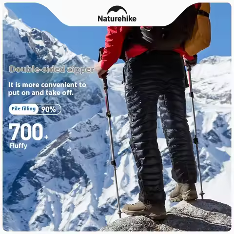 Naturehike Duck Down Pants 90% Double Side Zipper Waterproof Outdoor Camping Hiking Winter Warm Trou