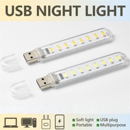 ไฟ USB LED 3/8/24ดวง 5V 12W กันน้ำ Ip44 พกพาได้ หลอดไฟ กลางคืน สำหรับอ่านหนังสือ โน้ตบุ๊ค พาวเวอร์แบ