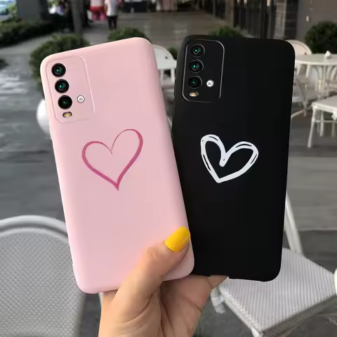 For Xiaomi Redmi 9T Case Cute Love Heart Soft Silicone Back Cover For Xiaomi Redmi 9T 9 T Phone Case