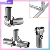 YESMILE 1Pc Durable Furniture Hardware Stainless Steel Fixed Clamp Tube Connector Rod Support Pipe Joint Clothes Display Rack