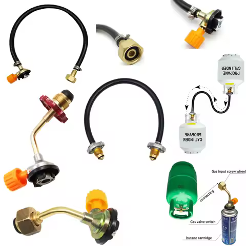 Outdoor Gas Tank Inflation Valve Cylinder Gas Inflate Camping Butane Gas Refillable Adapter Cylinder