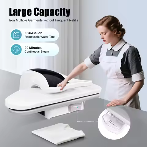 Intelligent Steam Press – 1600W – 0.26 Lbs/Min Steam – 35.8" Ironing Area – 5 Fabric Modes – Ai Voic