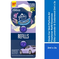 Glade Car Vent Perfume Air Freshener Refill Essences Elite Lavender & Cedarwood 2ml x 2s