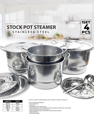 Stock Pot Steamer Set - Stock Pot Stainless - Panci Kukus Serbagun