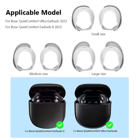 3 Pairs Silicone Ear Tips Covers Ear Bud Tips Sport Wingtip for Bose QuietComfort Ultra Earbuds for 